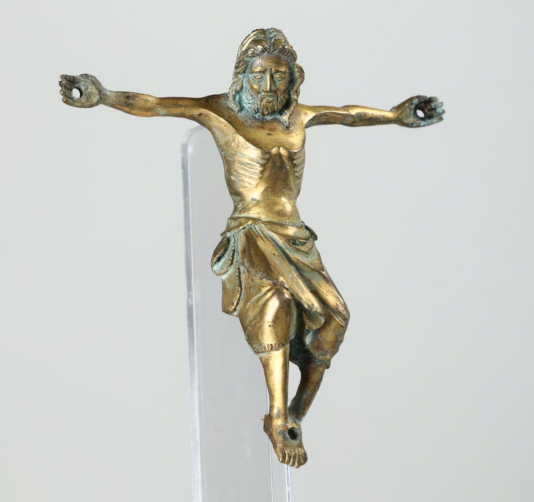 Corpus Christi Bronzo Fuso e Cesellato Arte Gotica Italiana del XIV-XV Secolo