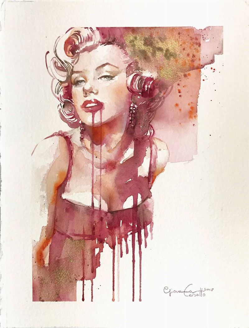 Giovanna Casotto (1962) Marilyn Monroe  - Asta I Maestri del Fumetto e dell'Illustrazione - Cambi Casa d'Aste