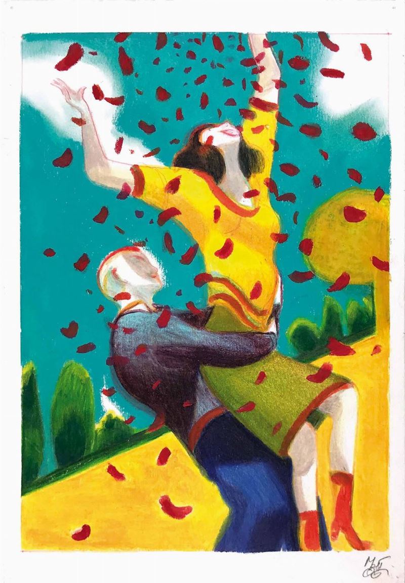 Lorenzo Mattotti (1954) Una pioggia di fiori  - Asta I Maestri del Fumetto e dell'Illustrazione - Cambi Casa d'Aste