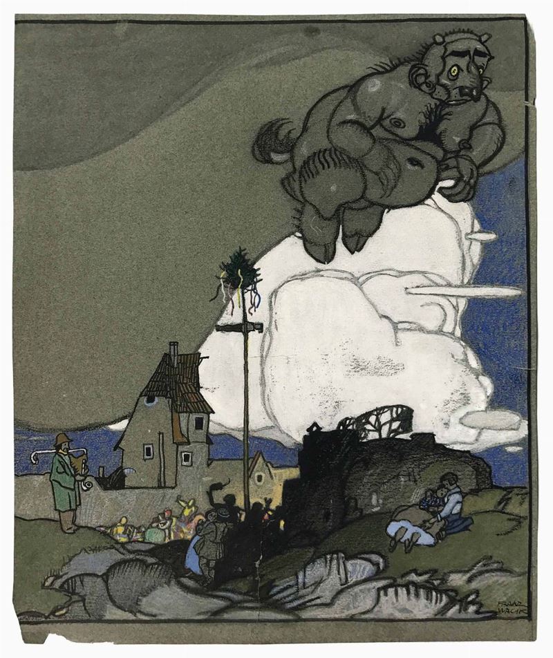 Frank Wacik (1883 - 1938) Der Teufel  - Asta I Maestri del Fumetto e dell'Illustrazione - Cambi Casa d'Aste