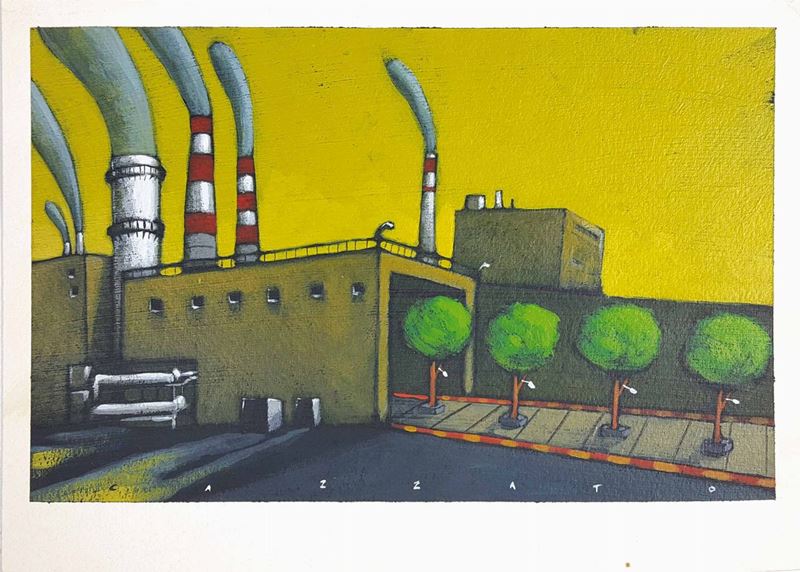 Marco Cazzato (1975) Green Factory  - Asta I Maestri del Fumetto e dell'Illustrazione - Cambi Casa d'Aste