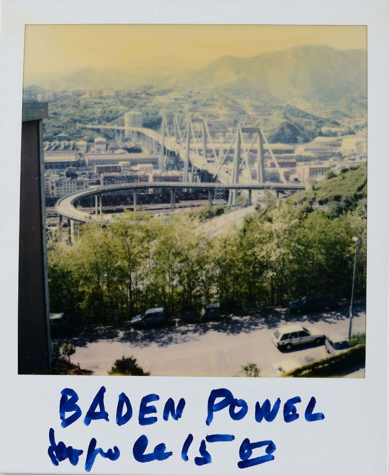 Lattuada Alberto (1914-2005) Baden Powel - polaroid con Vedute di Genova 1989-1990  - Asta Fotografia - Cambi Casa d'Aste