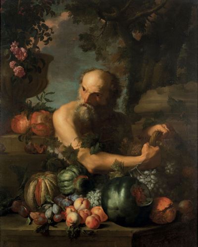 Abraham Brueghel (anversa 1631 - 1697) e Guillaume Courtois (saint-hippolyte 1628 - Roma 1679)all...