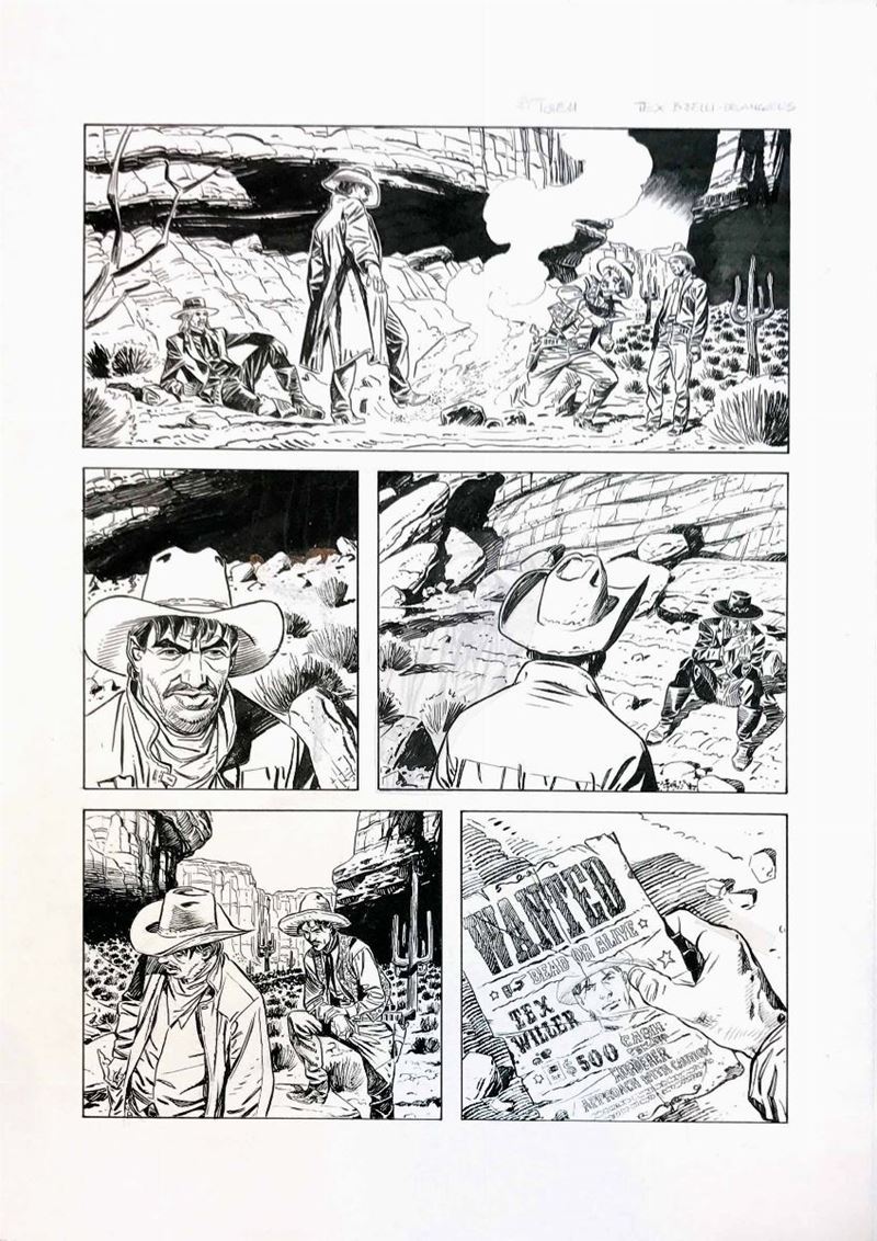 Roberto De Angelis (1959) Tex. Vivo o Morto  - Auction The Masters of Comics and Illustration - Cambi Casa d'Aste
