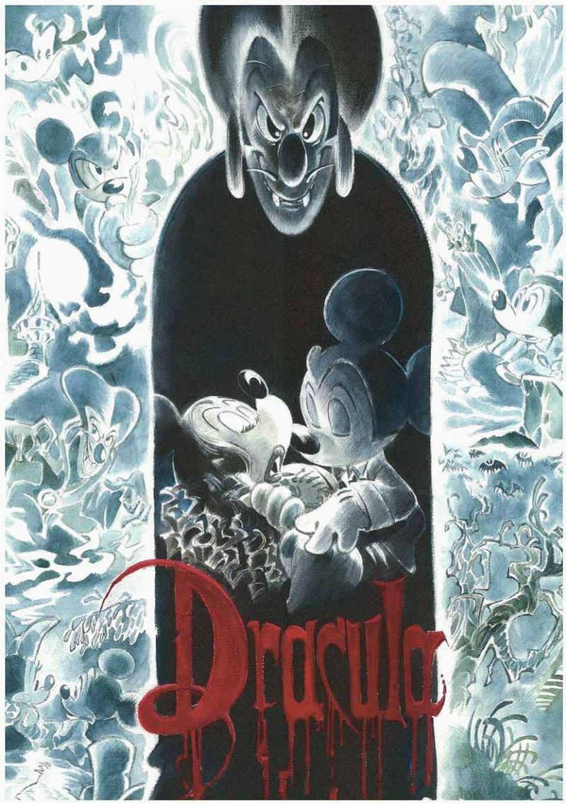 Paolo Mottura (1968) Topolino in Dracula  - Asta I Maestri del Fumetto e dell'Illustrazione - Cambi Casa d'Aste