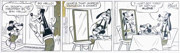 Gottfredson Floyd (1905-1986) Mickey Mouse: “Eating alone!”