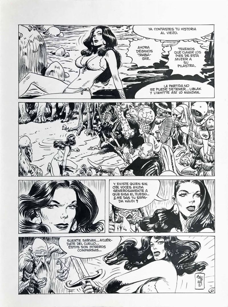 Jordi Bernet (1944) Sarvan  - Auction The Masters of Comics and Illustration - Cambi Casa d'Aste