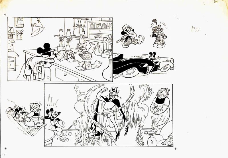 Gigi Piras (1965) Topolino 1939  - Auction The Masters of Comics and Illustration - Cambi Casa d'Aste