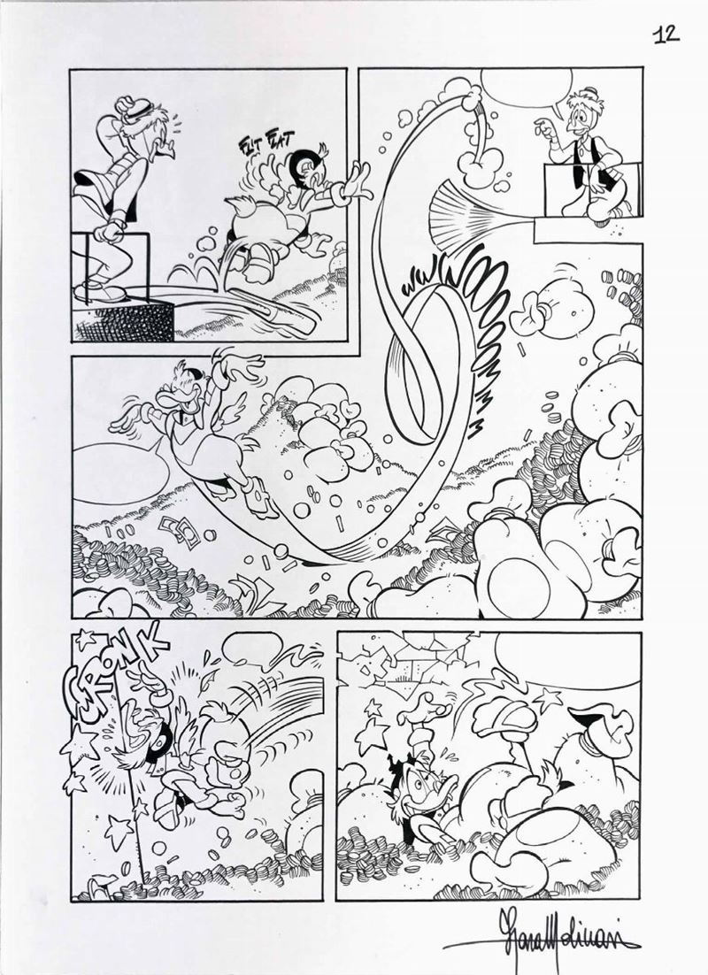 Lara Molinari (1970) Paperone Supereroe  - Asta I Maestri del Fumetto e dell'Illustrazione - Cambi Casa d'Aste