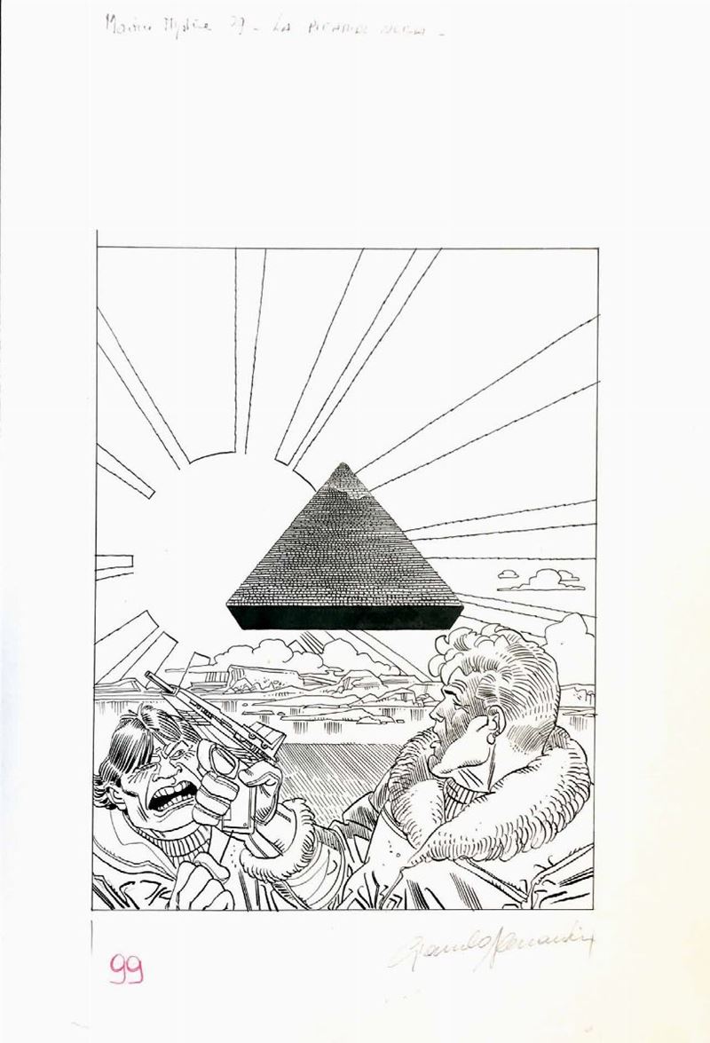 Giancarlo Alessandrini (1950) Martin Mystère – La Piramide Nera  - Auction The Masters of Comics and Illustration - Cambi Casa d'Aste