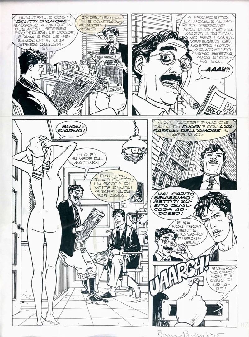 Bruno Brindisi (1964) Dylan Dog – Delitti d’amore  - Auction The Masters of Comics and Illustration - Cambi Casa d'Aste