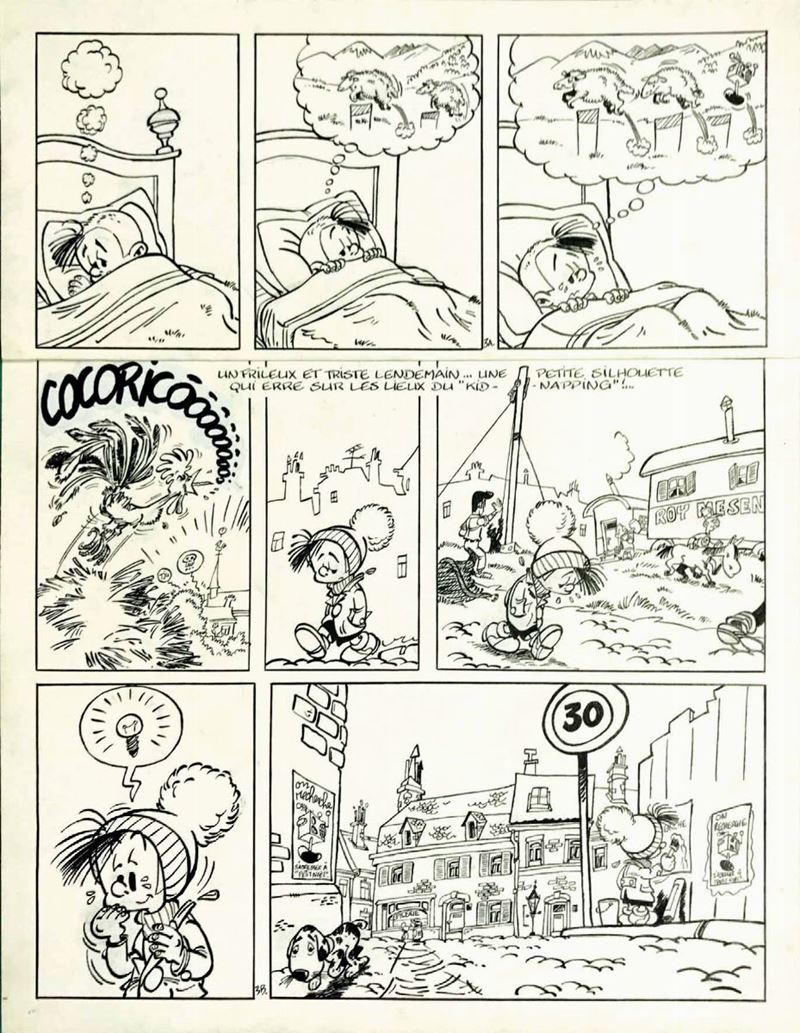 Luc Van Linthout - André Franquin  (1958) - (1924 – 1997) Petit Noel  - Auction The Masters of Comics and Illustration - Cambi Casa d'Aste