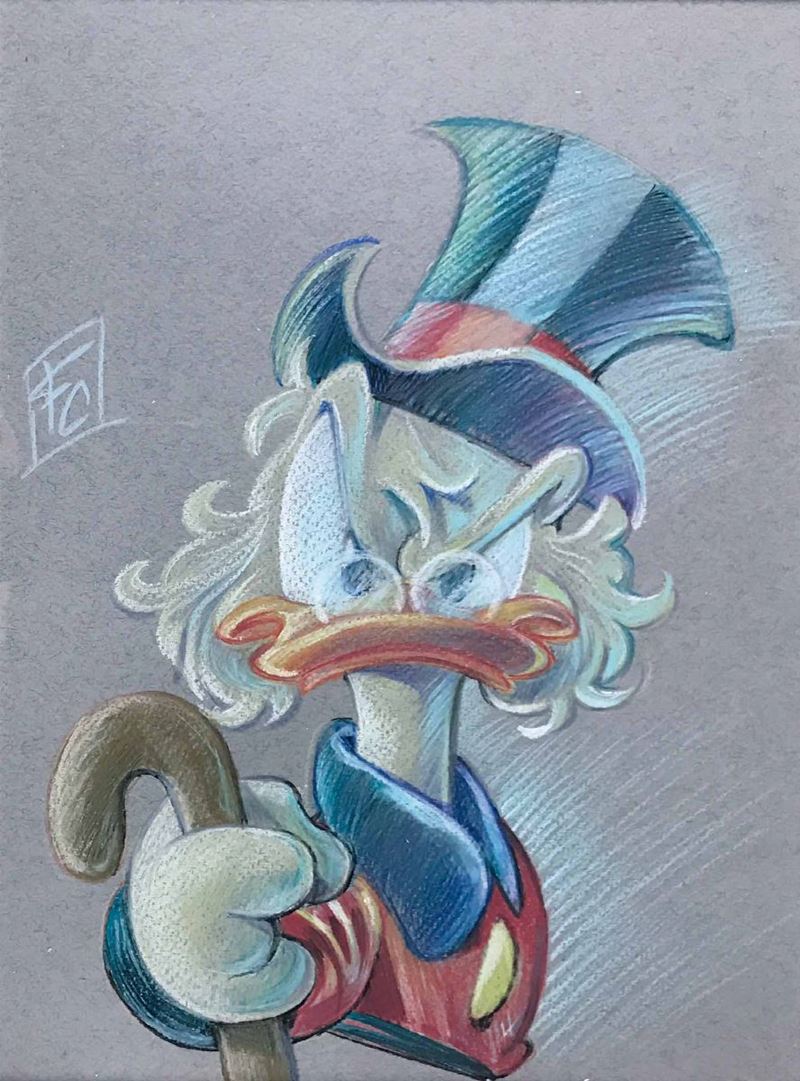 Fabio Celoni (1971) Uncle Scrooge. Ritratto di un Papero  - Asta I Maestri del Fumetto e dell'Illustrazione - Cambi Casa d'Aste