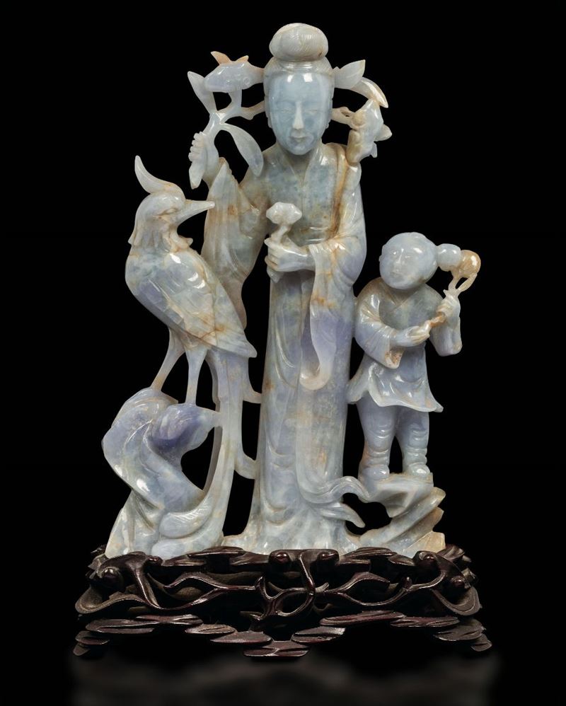 A jadeite group, China, Republic, 1900s  - Auction Oriental Art - Cambi Casa d'Aste