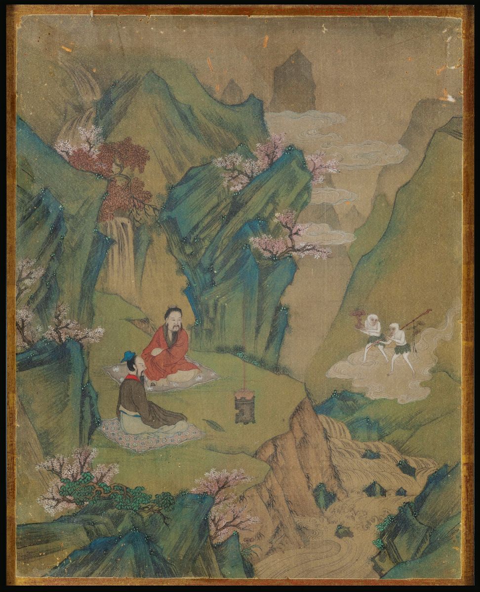 Dieci Dipinti su Seta Raffiguranti Varie Scene di Vita Comune, Cina, Dinastia Qing, Epoca Daoguan...