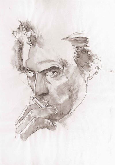 Bill Sienkiewicz (1958)ritratto di David Bowie