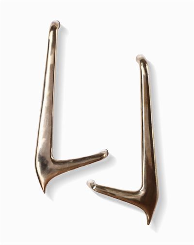 Coppia Maniglie in Fusione di Ottone.