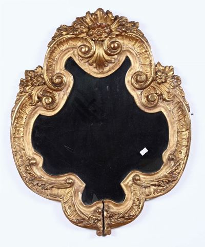 Tre Specchiere Dorate in Stile, XIX-XX Secolo