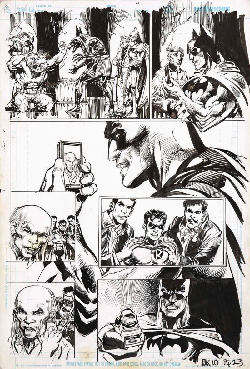 Sienkiewicz Bill (1958) - Neal Adams (1941) Batman Knights  - Auction The Masters of Comics and Illustration - Cambi Casa d'Aste