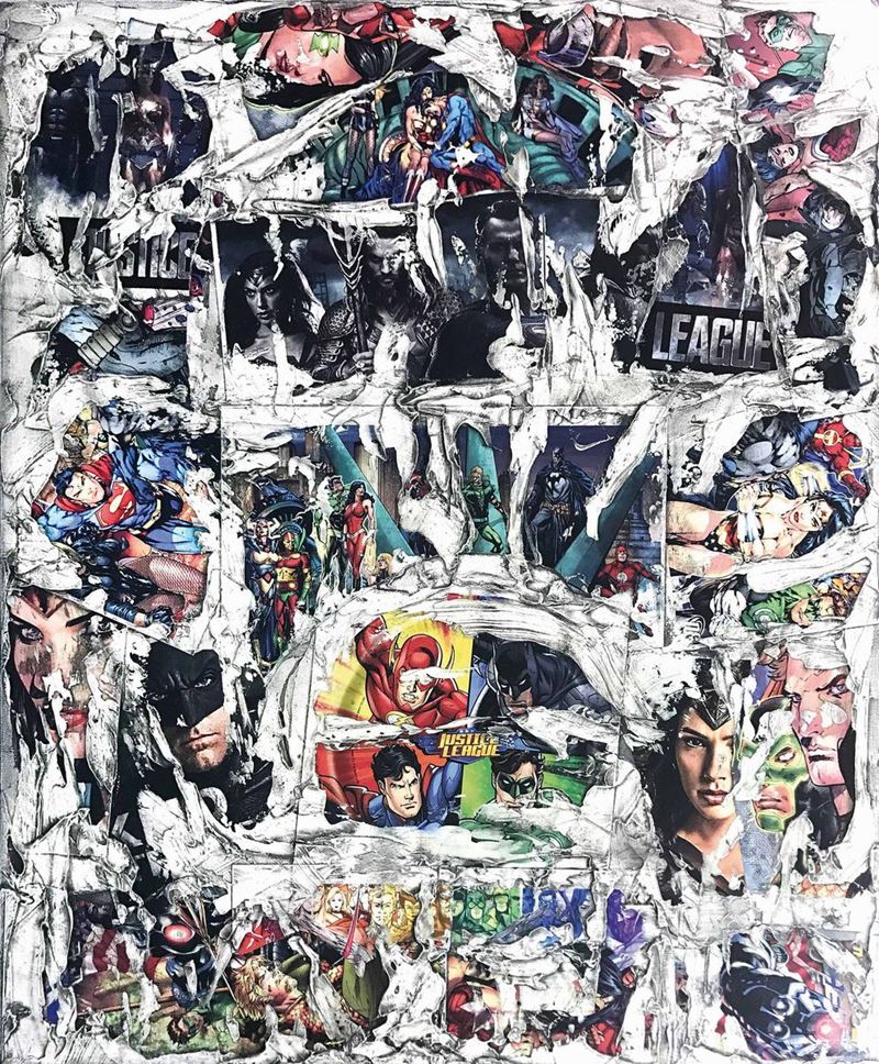 Agron Hoti (1970) Justice League  - Asta I Maestri del Fumetto e dell'Illustrazione - Cambi Casa d'Aste