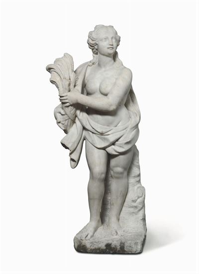 Allegoria Dell’estate Marmo Bianco Scultore Operante in Liguria nel XVII Secolo Tommaso Garvo All...