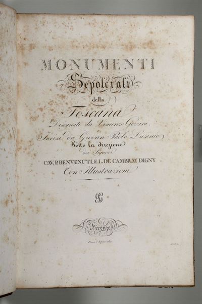 Vicenzo Gozzini / Giovanni Paolo Lasiniomonumenti Sepolcrali della Toscana Disegnati da Vincenzo ...