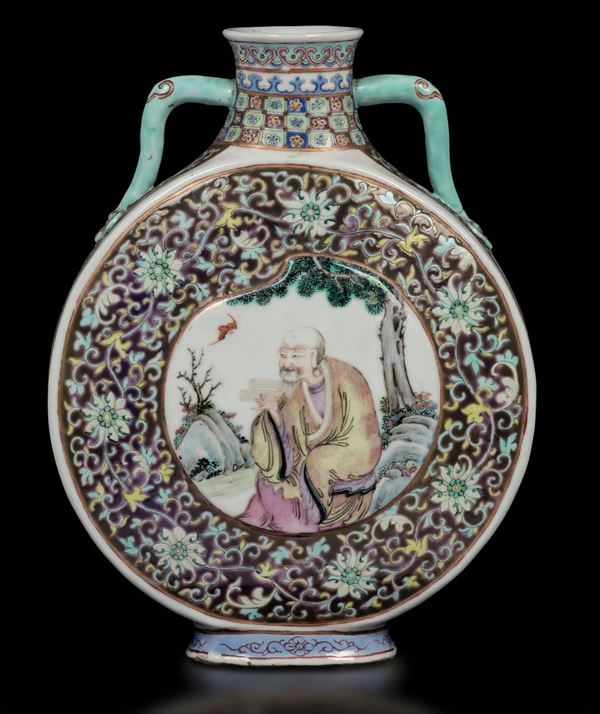 A Pink Family flask, China, Tongzhi period