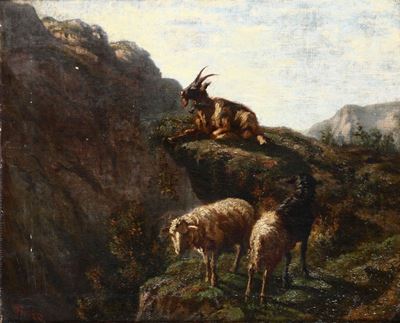 Ambito di Giuseppe Palizzipaesaggio con Gregge