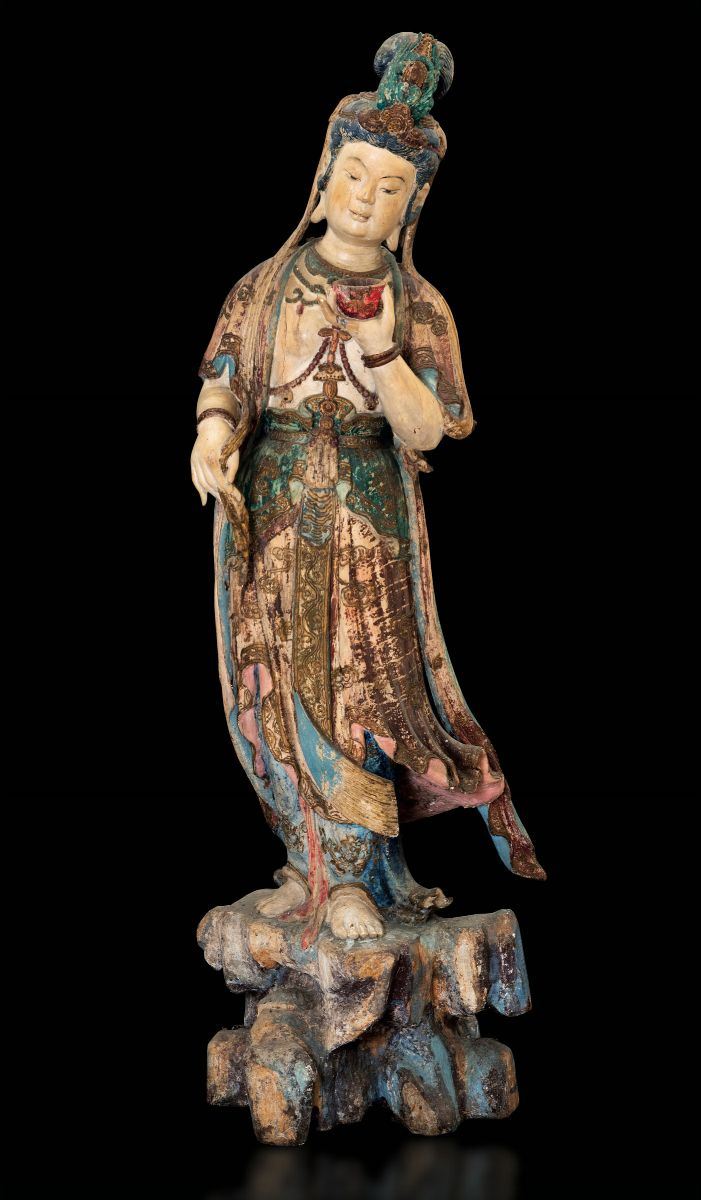 A large Guanyin, China, 1800s  - Auction Fine Chinese Works of Art - Cambi Casa d'Aste