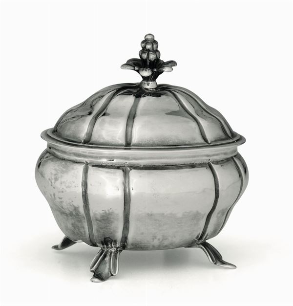 A silver sugar pot, Piedmont, 1700s