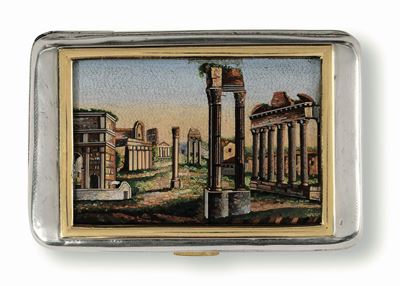Scatola Rettangolare in Argento e Oro Giallo 18kt. Turchia Fine del XIX Secolo - Inizi del XX Sec...