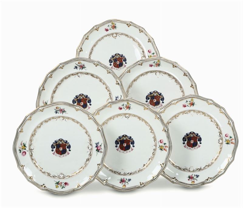 Sei piatti Inghilterra, Davenport, 1830-1840  - Auction Majolica and Porcelain - Cambi Casa d'Aste
