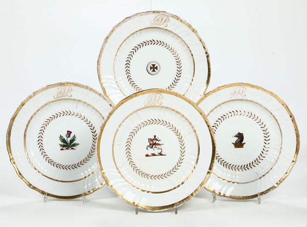 Quattro piatti Inghilterra, XIX secolo
