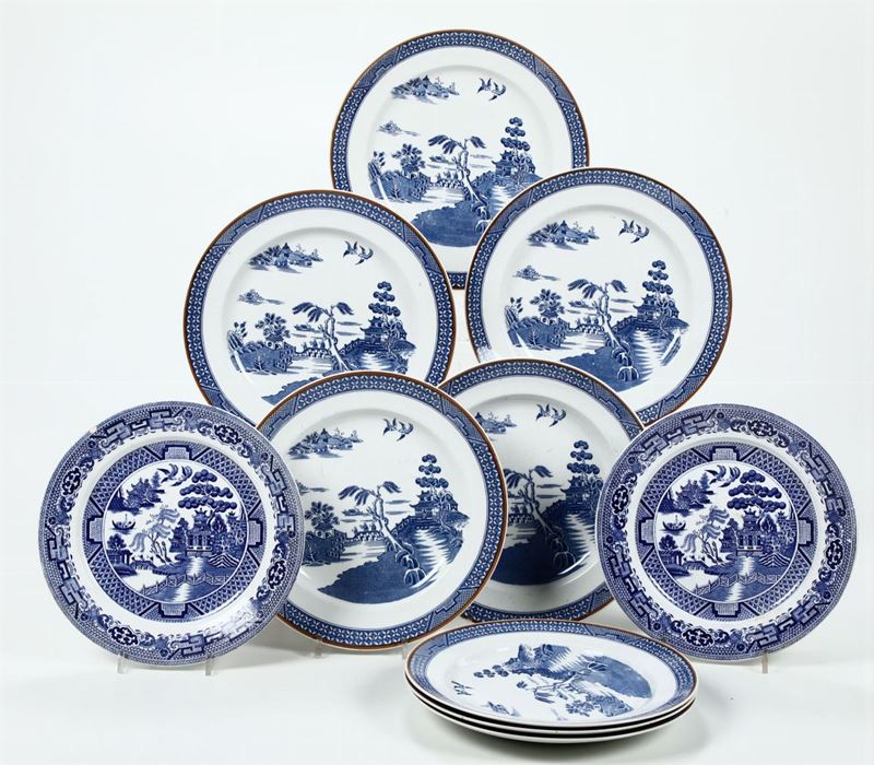 Otto piatti Inghilterra, seconda metà del XIX secolo  - Auction Ceramics - Cambi Casa d'Aste