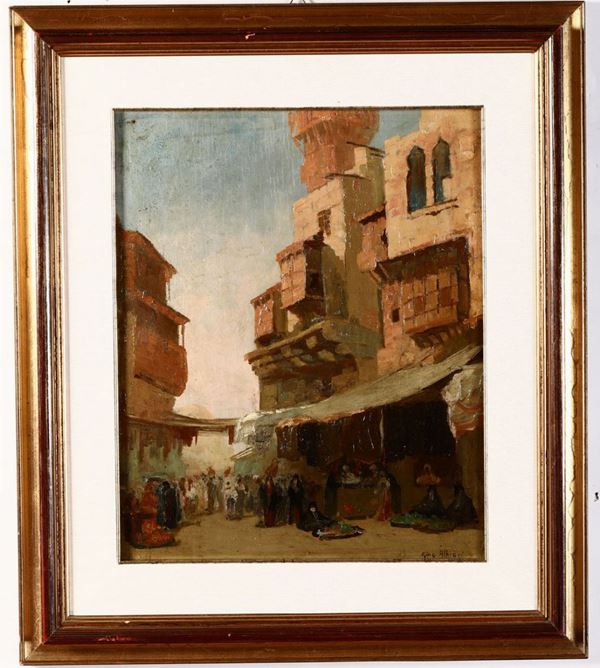 Gino Albieri (1881-1949) Una strada al Cairo