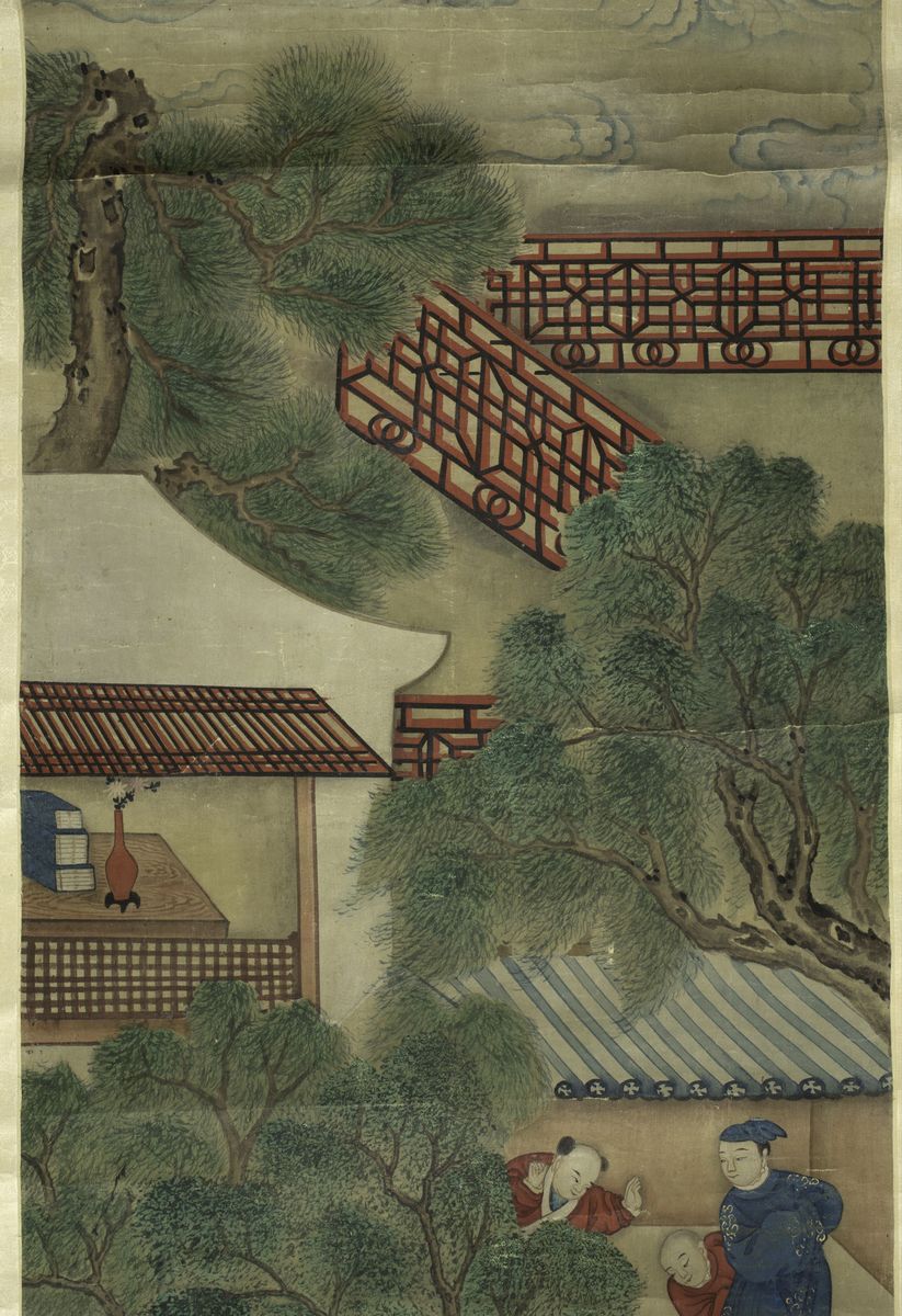 Dipinto su Carta Raffigurante Scene di Vita Comune con Agricoltori e Imbarcazione, Cina, Dinastia...