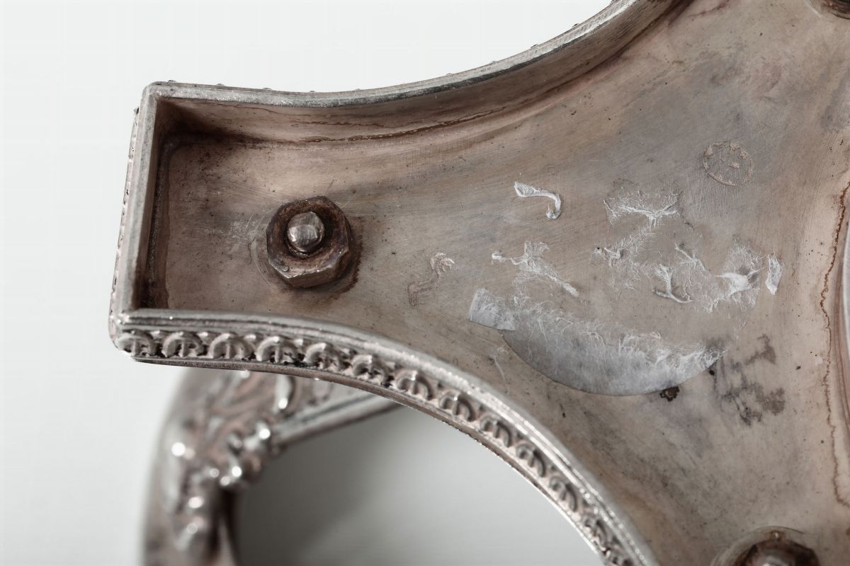 Coppia di Saliere in Argento con Vetri Semisferici, Lombardo-veneto, XIX Secolo