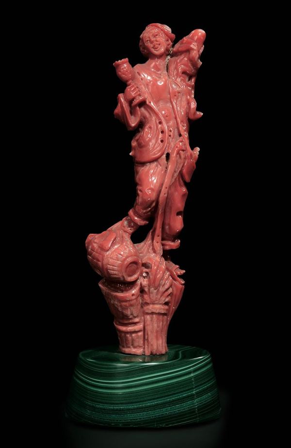 A coral figure, China, early 1900s