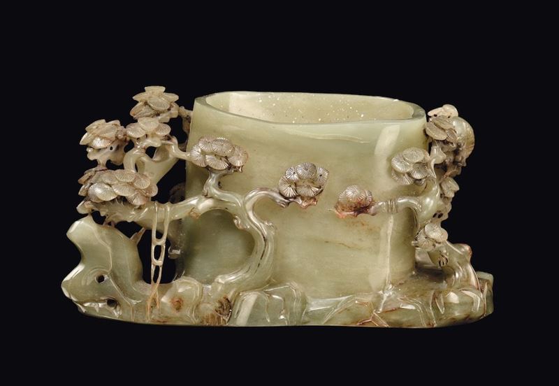 A jade bowl, China, Qing D., late 1800s  - Auction Timed auction Oriental Art - Cambi Casa d'Aste