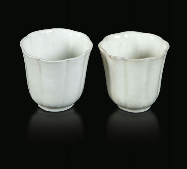 10 porcelain cups, China, Qing Dynasty, 1600s
