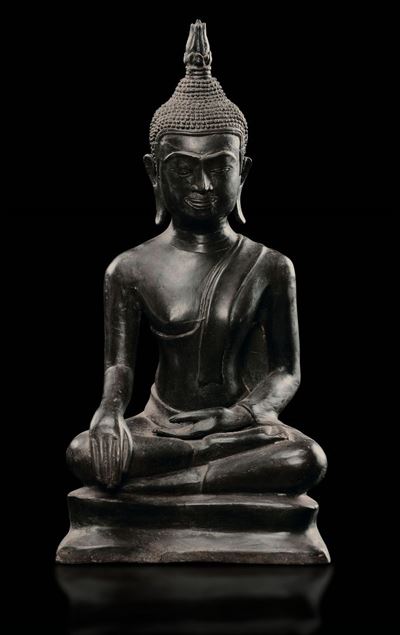 Figura di Buddha Sakyamuni in Bronzo, Thailandia, XIX Secolo
