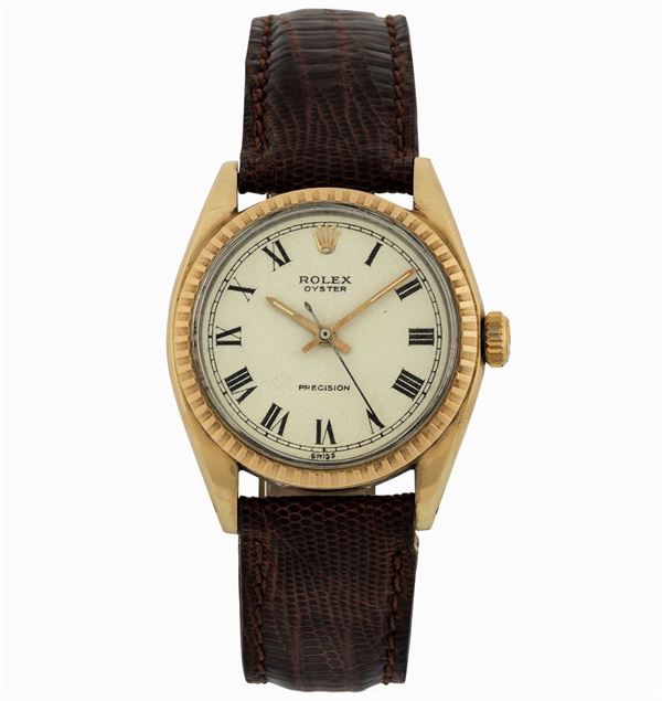 Rolex, Oyster Precision. Fine, water resistant, 18K yellow gold and steel wristwatch. Made circa 1970