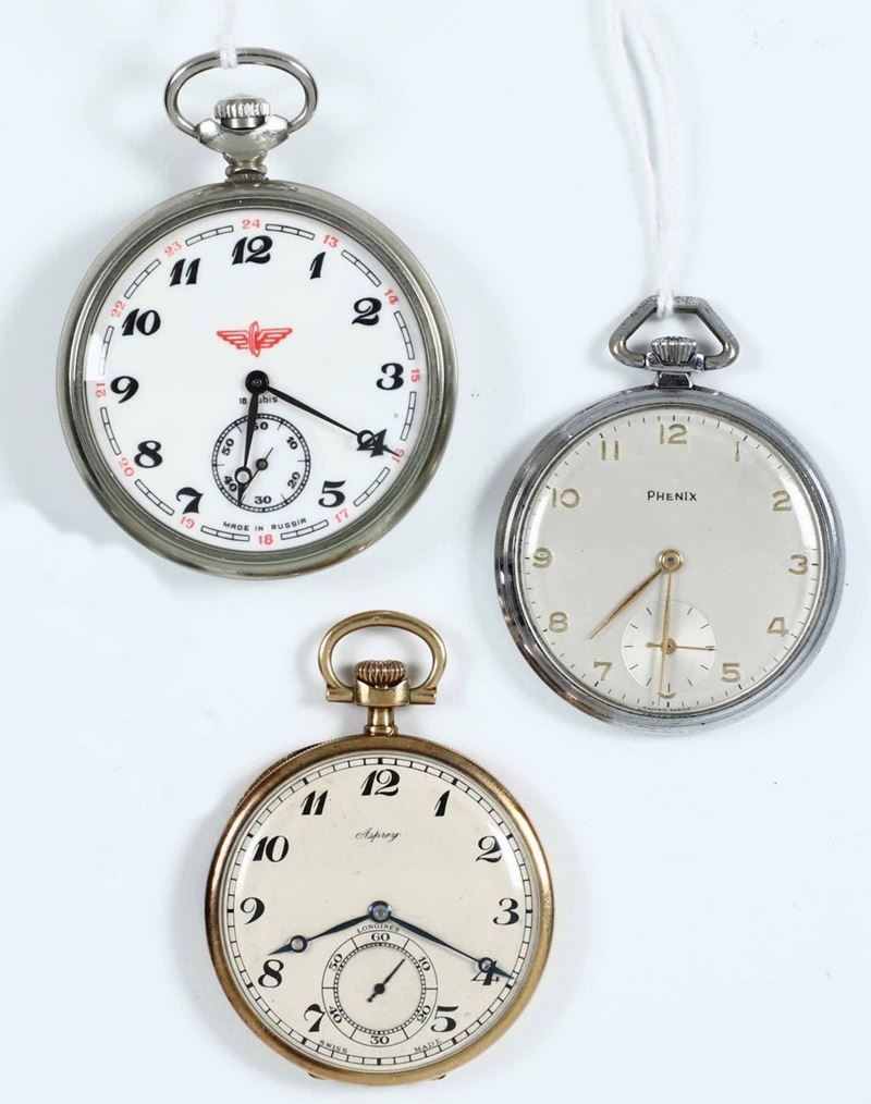 Lotto di 3 orologi da tasca  - Auction Watches | Timed Auction - Cambi Casa d'Aste
