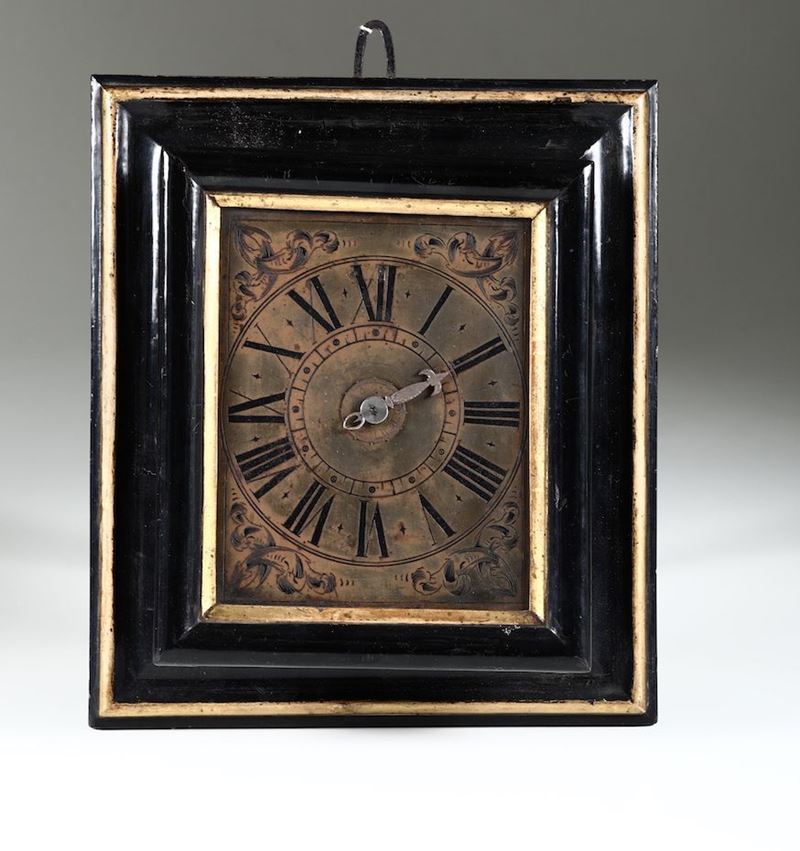 Orologio a quadro con scappamento a verga.  - Auction Antiques II - Timed Auction - Cambi Casa d'Aste