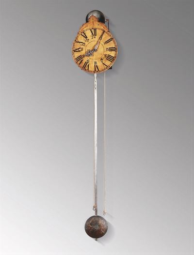Pendola da Muro in Metallo Dipinto, XIX Secolo