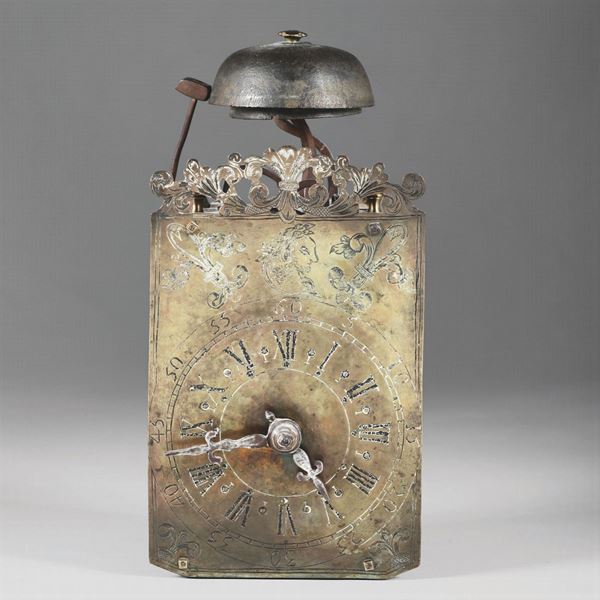 Orologio a lanterna in metallo dorato, XVII secolo