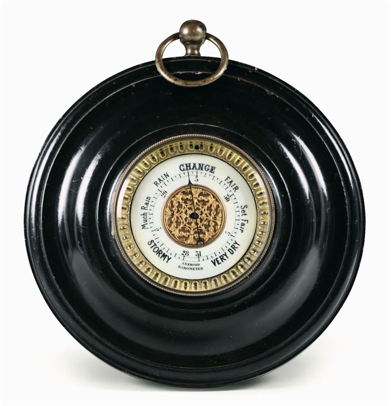 Barometro con cassa in legno ebanizzato. Inghilterra XIX secolo  - Auction Fine Art - Cambi Casa d'Aste