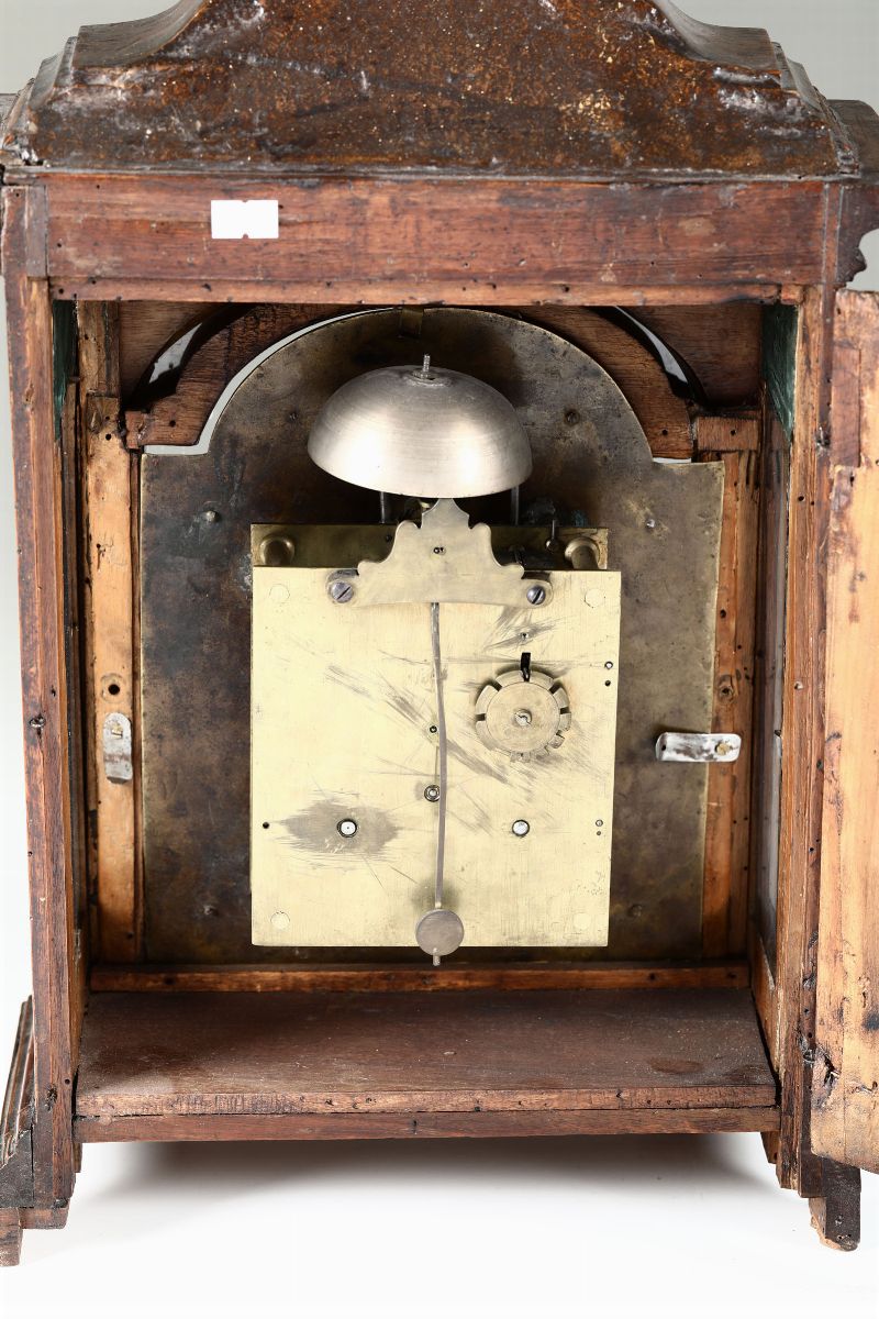 Pendola da Tavolo con Cassa in Legno di Noce, Ferrara, Caietano Lupi 1754