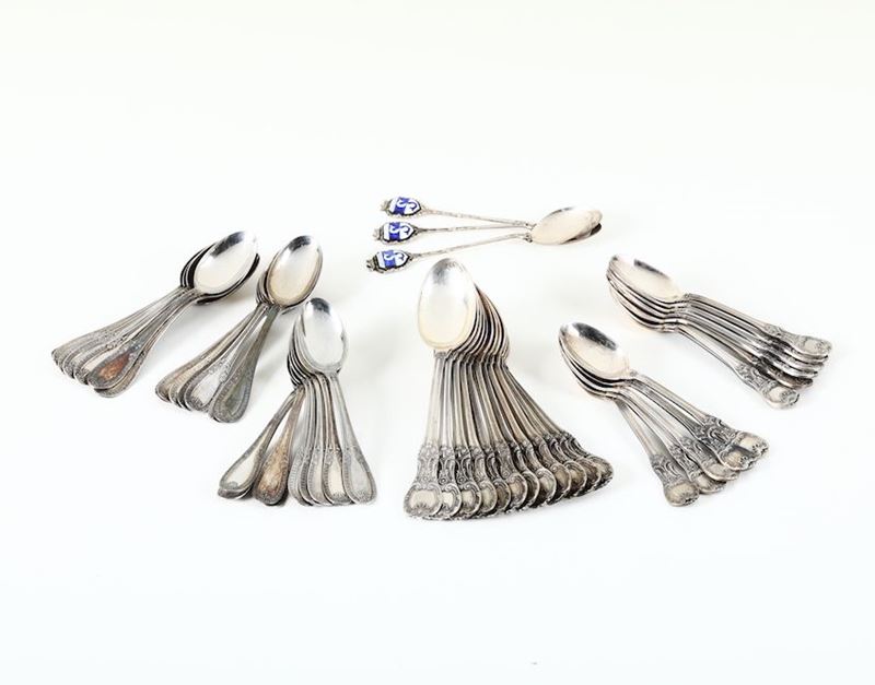 insieme di cucchiaini in argento, XX secolo  - Auction Silvers - Cambi Casa d'Aste
