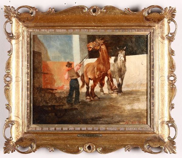Alfredo Soressi (1897-1982) Scena equestre